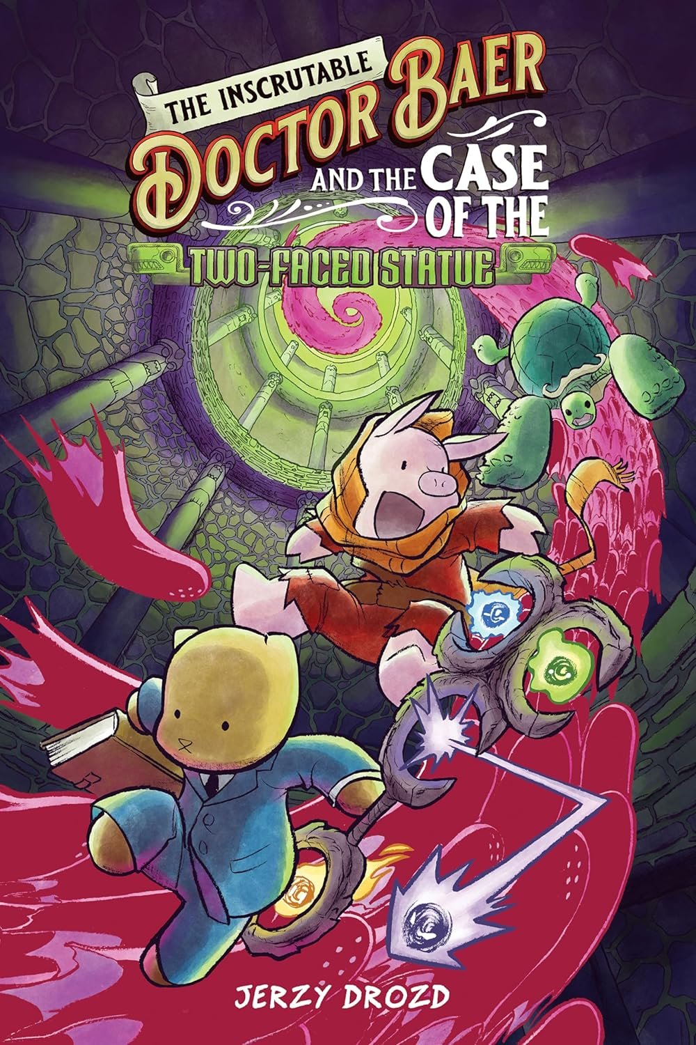 My new middle-grade graphic novel, The Inscrutable Doctor Baer!